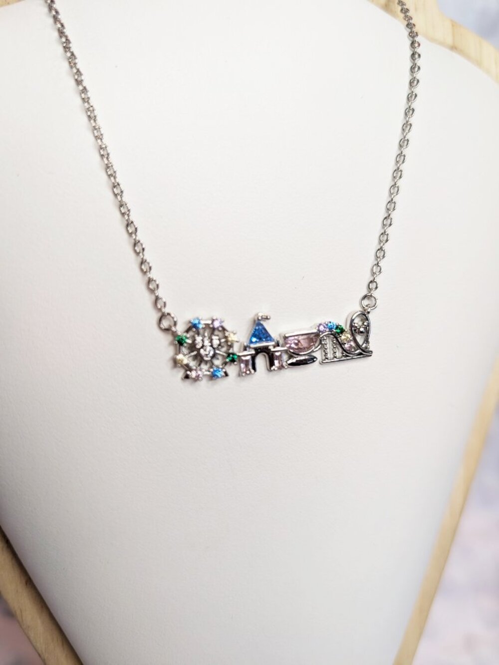 SILVER Disneyland Parks Icon Necklace Girls Crew lookalike